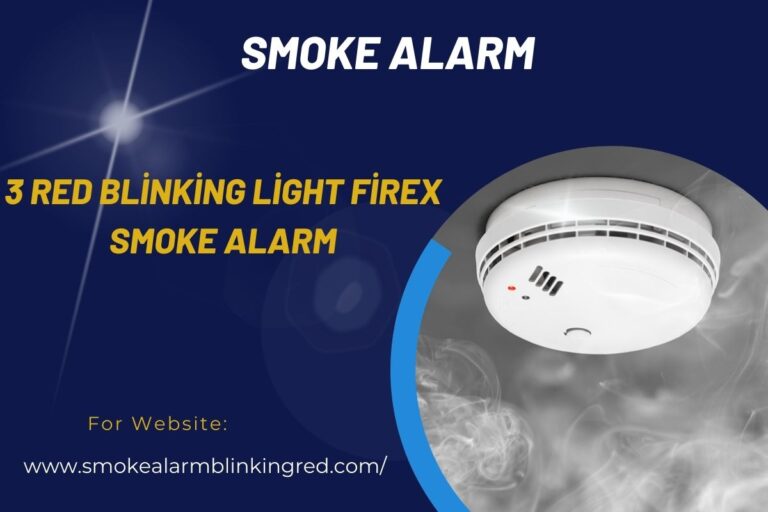 3 Red Blinking Light Firex Smoke Alarm